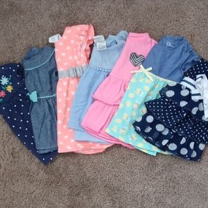baby girl tops (7) various sizes 3-6, 6-9 and 12 m